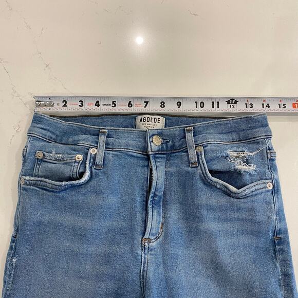 AGOLDE Sophie Crop High Rise‎ Skinny Jeans Size 29 - Picture 7 of 10